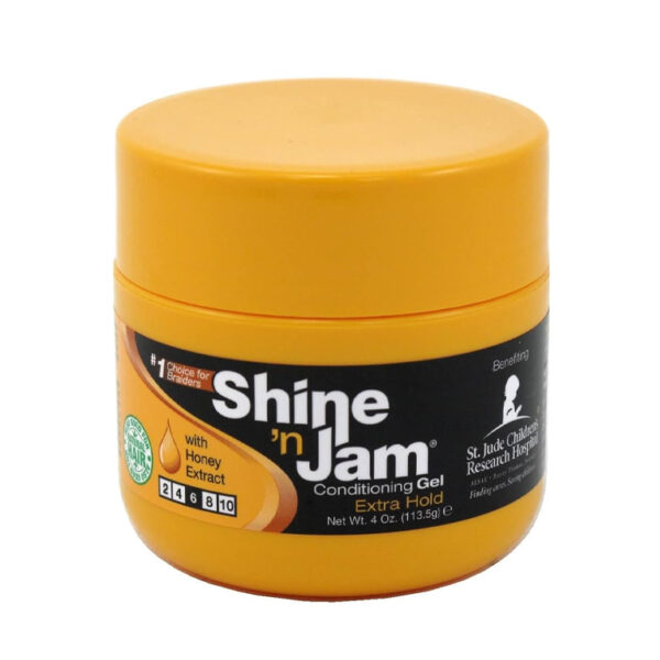 Shine N Jam Extra Hold Conditioning Styling & Braiding Gel, 4oz., Textured Hair, Moisturizing