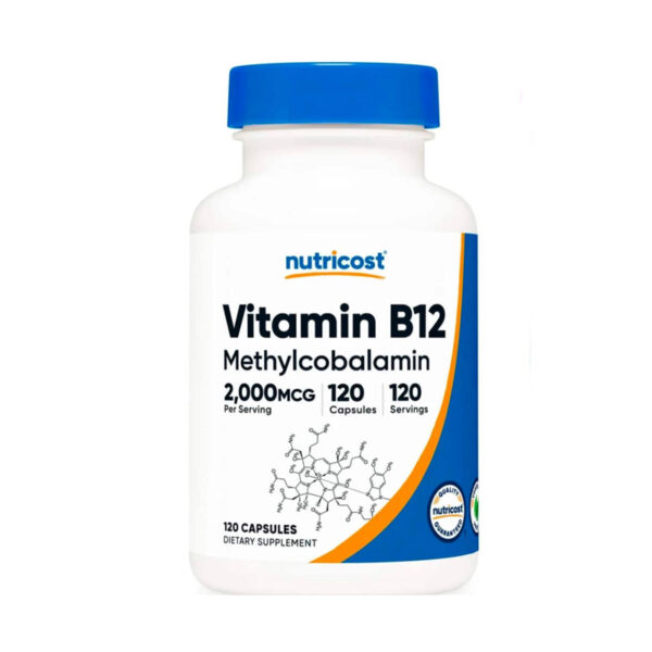 Nutricost Vitamin B12 Methylcobalamin 2000mcg, 120 Servings,120 Capsules