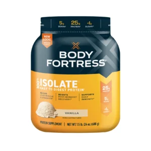 !!!Body Fortress 100% Isolate Easy-to-Digest Protein Powder, Vanilla, 1.5lbs