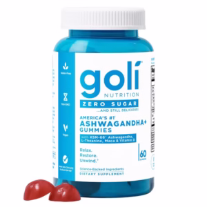 Goli Nutrition Ashwagandha Sugar Free Dietary Supplement Vegan Gummies – 60ct