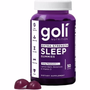 Goli Nutrition Extra Strength Sleep Gummies, Lemon Balm and Botanicals, 50 Count
