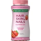 Nature’s Bounty Hair Skin and Nail Vitamins With Biotin, Women’s Multivitamin, Strawberry Gummies, 90 Ct