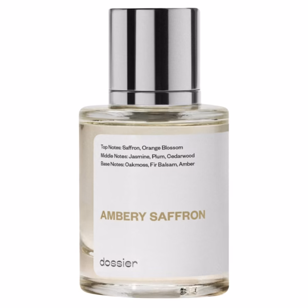 Dossier Ambery Saffron Eau De Parfum, Inspired by MFK's Baccarat Rouge 540, Unisex Perfume, 1.7 oz