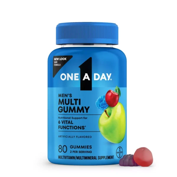 One A Day Mens Multivitamins with B Vitamins, Physical Energy & Immune Health Support  - 80 Gummies