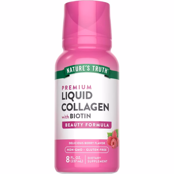Nature's Truth Liquid Collagen | 8 oz | Non-GMO, Gluten Free Supplement | Natural Berry Flavor