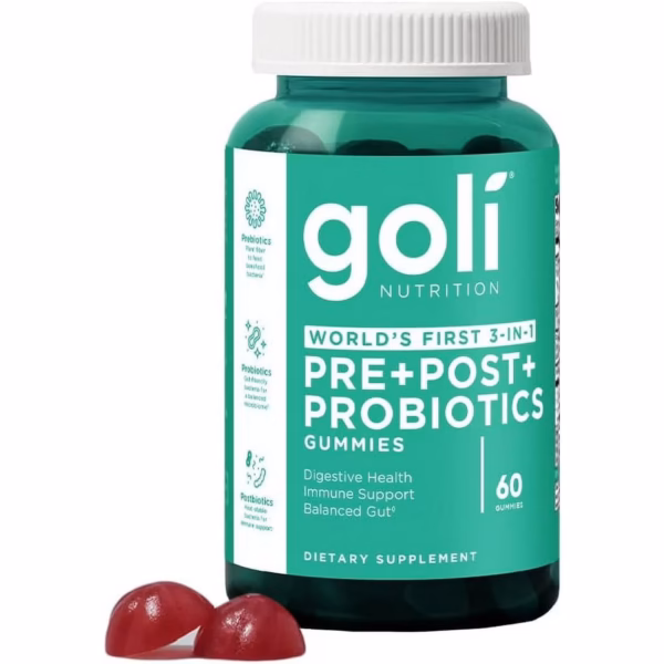 Goli Nutrition Pre + Post + Probiotics Vegan Gummies - 60ct