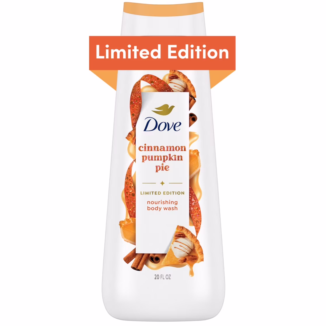 Dove Limited Edition Holiday Treats Body Wash Cinnamon Pumpkin Pie, 20 fl oz 1 Count