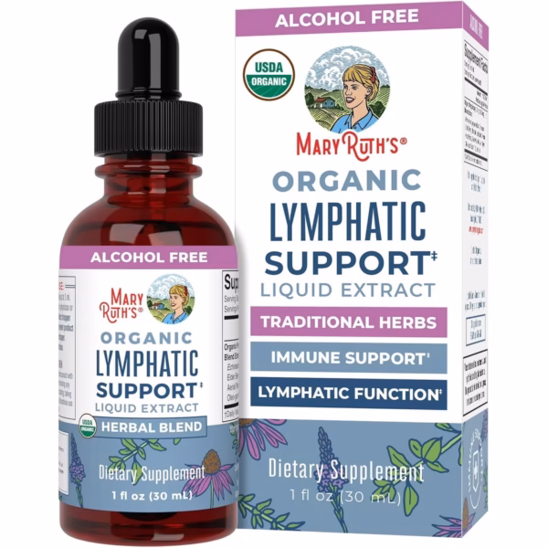 MaryRuth's USDA Organic Lymphatic Support Liquid Herbal Supplement, Unisex, Non-GMO 1 fl oz / 30ml