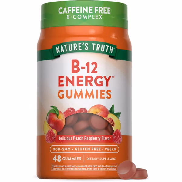 Nature Truth B-12 Energy Gummies with Vitamins, L-Carnitine & Ashwagandha- 48 Count