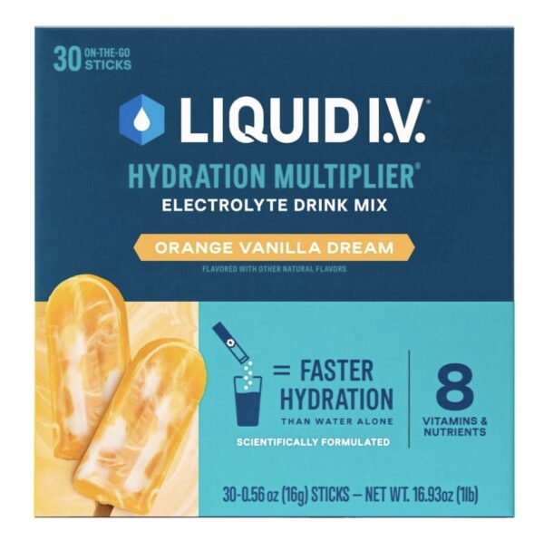 Liquid IV Hydration Multiplier Electrolyte 
Orange Vanilla Dream 30 pack